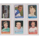 Trade cards, A&BC Gum, Footballers (Yellow, 55-101) (set, 47 cards) (gd, checklist unmarked)