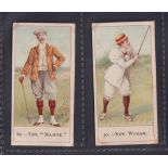 Cigarette cards, Cope's, Cope's Golfers, type cards no 29 'The Mashie' & no 30 'New Woman' (sl