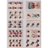 Cigarette cards, USA, Kinney, Harlequin Cards (set, 52 cards) (some with slight marks to backs,