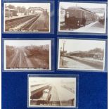 Postcards, Rail, a fine RP selection of 5 cards of London stations all photographed by Scribbler.