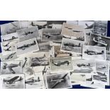 Postcards, Aviation, Military RP selection, mainly by Valentine, UK, German, Italian, USA etc. (gd/