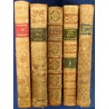 Antiquarian Books, 5 books to comprise 1838 Aventures de Telemaque, 1692 L'Ecole des Arpenteurs,
