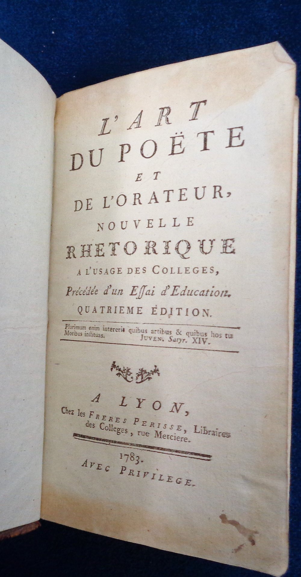 Antiquarian Books, 5 books to comprise 1838 Aventures de Telemaque, 1692 L'Ecole des Arpenteurs, - Image 4 of 6