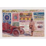 Postcard, Advertising, Vacuum Mobil oils & Pneu L’Electric, rare (small corner crease o/w gd)