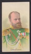 Cigarette card, Taddy, Royalty, Actresses & Soldiers, type card, Czar of Russia (gd/vg) (1)