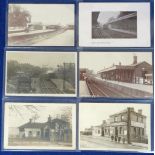 Postcards, Rail, a London Suburbs Railway Station selection of 6 RPs, inc. Osterley Park and