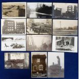 Postcards, Disasters, a mixed RP selection of 12 cards depicting UK disasters, inc. fire at Snodland