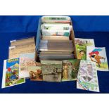 Postcards, 18 sets of six Tuck postcards (all Seaside Joys & Love's Young Dream), together with 22