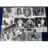 Football autographs, a collection of 10 signed bla