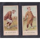 Cigarette cards, Cope's, Cope's Golfers, type cards no 37 'A Long Putt' & no 41 'The Brassey' (