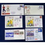 Football autographs, Leeds Utd, 6 commemorative co