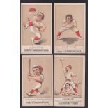 Cigarette cards, USA, Baseball, R.C. Brown ('Capadura Segar'), 5 early comic advertising cards, 'A