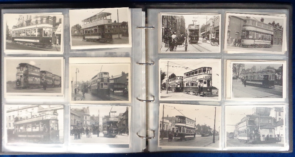 Photographs, a collection of modern reproduction photographs in 3 albums of UK buses, trams and - Image 3 of 3