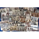 Postcards, Social History, a collection of approx. 89 mainly mixed age RPs of weddings, inc. bride