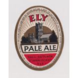 Beer label, Hall, Cutlack & Harlock Ltd, Ely, Pale Ale, vertical oval 89mm high (gd) (1)