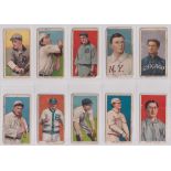 Cigarette cards, USA, ATC, Baseball Series, T206, all 'Sweet Caporal' backs, 16 cards, one with '150