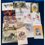 Postcards, a selection of approx.15 illustrated anthropomorphic animals inc. Wain (3), 'Wildspur