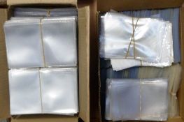 Postcard Accessories, approx. 3000 used postcard sleeves together with 100s cellophane sleeves (
