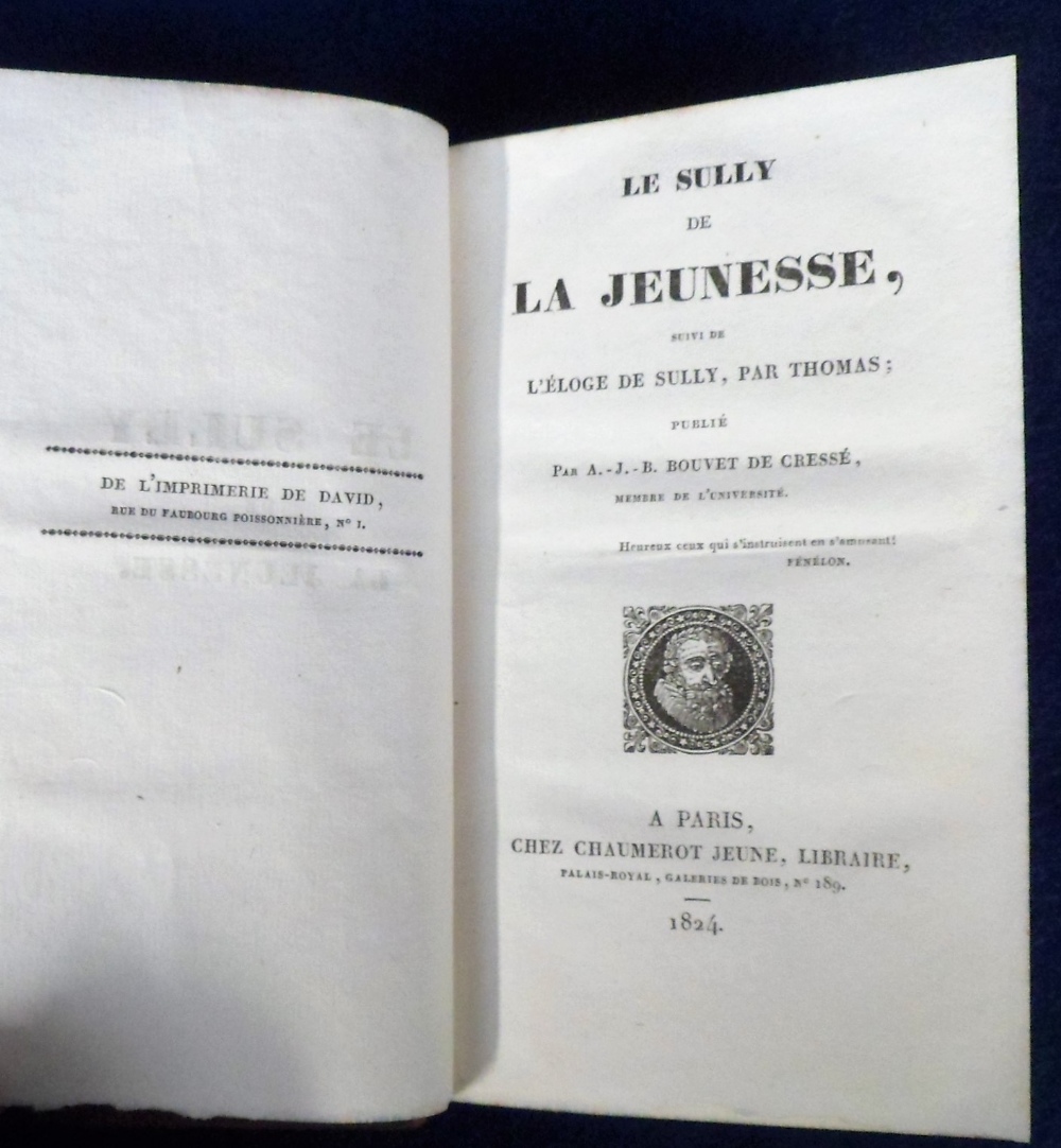 Antiquarian Books, 8 books to comprise 1822 volumes 1 and 2 of Aventures de Robinson, 1817 - Image 2 of 9