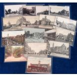 Postcards, a selection of 16 London Underground Stations with 12 printed and 4 RPs. RPs include