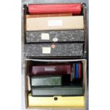 Postcards Accessories, a selection of used modern postcard display albums, a stamp stock book,