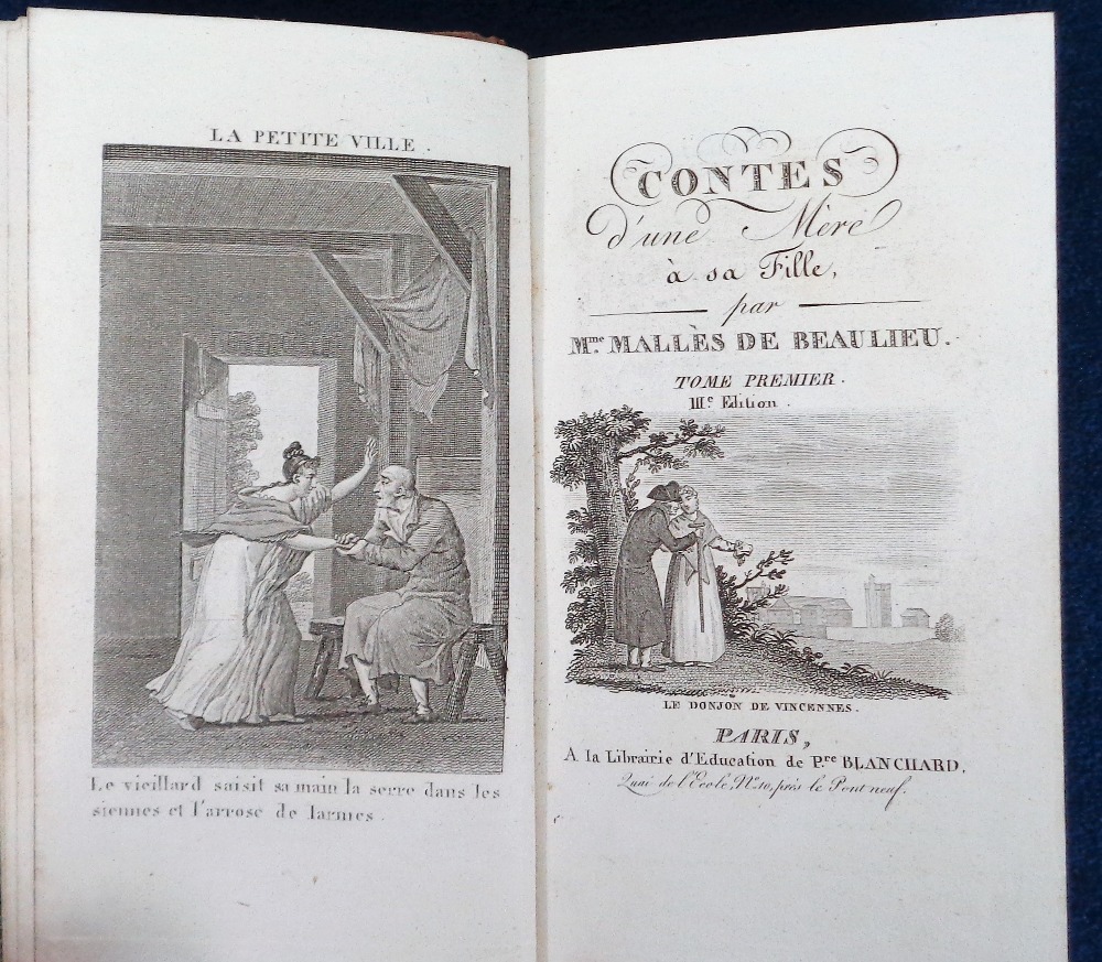 Antiquarian Books, 5 books to comprise 1838 Aventures de Telemaque, 1692 L'Ecole des Arpenteurs, - Image 2 of 6