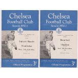 Football programmes, at Stamford Bridge, Chelsea,