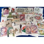 Postcards, Animals, 100+ cards including anthropomorphic, pigs, dogs, insects etc. (gen gd)