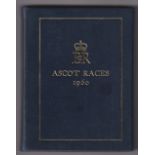 Horseracing, Royal Ascot racecards, a bound volume