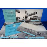 Militaria, a set of 12 boxed Naval vintage annotated display boards illustrating the surrender of