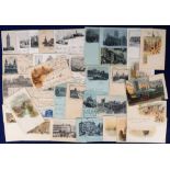 Postcards, a collection of approx. 38 early UK topographical cards, with 12 court size, inc. London,