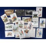 Postcards, a collection of 22 cards related to allotments, with RPs of ladies tending garden near