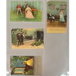 Postcards, Comic, a collection of approx. 241 Bamforth comic cards in modern album, all early