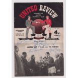 Football autographs, Manchester United, a home pro