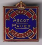 Horseracing, Royal Ascot, square shaped enamelled