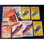 Speedway programmes, England v Australia, a collec