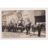 Postcard, Middlesex, Harrow, 1st Prize Decorated Cart George V Coronation Day 22nd June 1911, RP