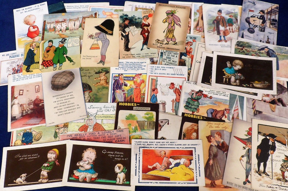 Postcards, Comic, a collection of approx. 87 cards. Artists include McGill (16), Gilson, Graeff,