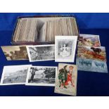 Postcards, a mainly UK topographical and subject mix of approx. 550 cards, inc. RPs of charabancs (