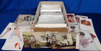 Postcards, Glamour, a mix of approx. 300 cards both illustrated and photographic. RPs mostly of