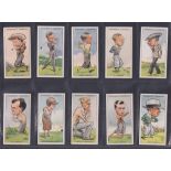 Cigarette cards, Churchman's, Prominent Golfers (set, 50 cards) inc. Walter Hagen & Bobby Jones (