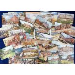 Postcards, a good selection of approx. 56 cards of hotels, all illustrated by Jotter (Hayward