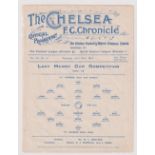 Football programme, at Stamford Bridge, Chelsea, X