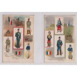 Trade cards, Tyler's Boots (Cambridge), Armed Forces Display cards, 'P' size, two cards, Soldiers of