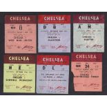 Football tickets, Chelsea home match tickets, 1963