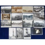 Postcards, Disasters, a selection of 16 UK disasters, both RPs and printed. Includes RPs of