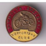 Speedway badge, a vintage Plymouth Speedway Suppor