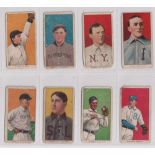 Cigarette cards, USA, ATC, Baseball Series, T206, all 'Piedmont' backs, 12 cards, eight with '350
