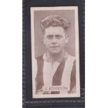Trade card, Swettenham's, Popular Stoke & Port Vale Football Players, type card, no 11 J. Johnson (