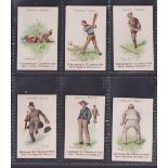 Cigarette cards, Faulkner's, Cricket Terms, 6 cards, Fielding, How's That, Leg Hit, Slip,